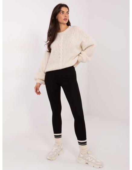E-shop Svetlo béžový oversized sveter s prímesou vlny
