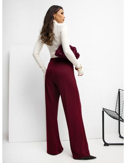 E-shop Burgundské tepláky so švami RUE PARIS
