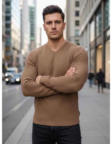 Pánsky sveter, hnedý
