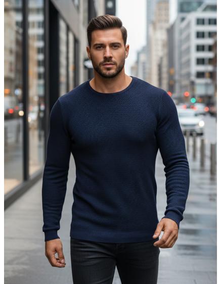 Pánsky sveter, tmavomodrý WX2296z