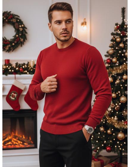 Pánsky klasický bordový sveter