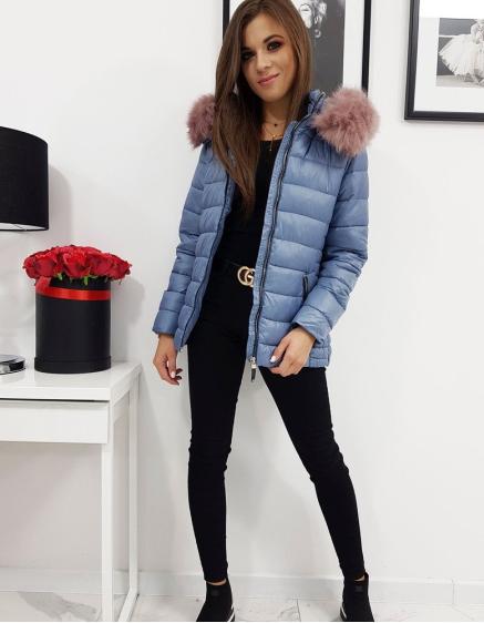 Bunda damska prešívaná SARA zimné modrá
