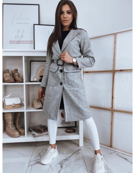 Dámsky plášť na gombíky SCHERMI sivá