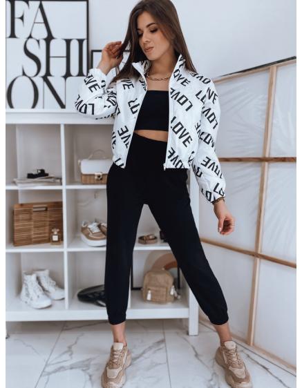 Dámska bunda bomber LOVE white