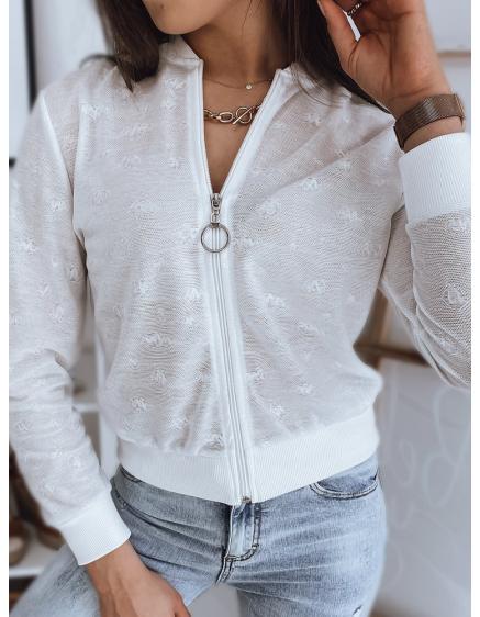 Dámska bomber bunda na zips COLINS biela