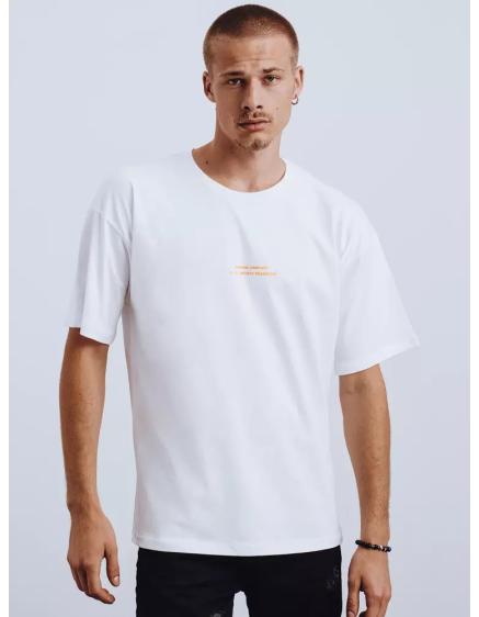 Pánske tričko s potlačou bielej LINE