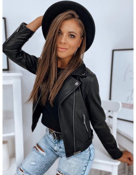 Dámska koženková bunda LEXIA čierna