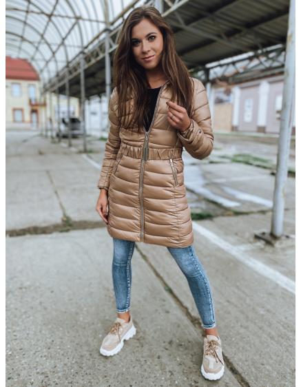 Dámska zimná parka s kapucňou DAFFE hnedá