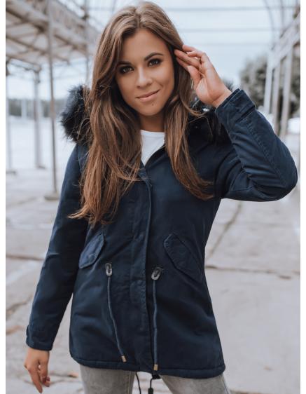 Dámska zimná bunda s kapucňou COURTNEY modrá