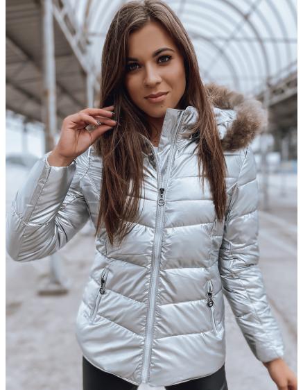 Dámska zimná prešívaná bunda s kapucňou NELLY biela