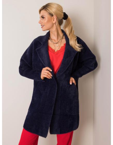 Dámsky kabát z alpaky NORA navy blue