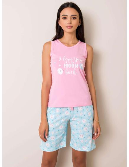 Dámske pyžamo BEATRIX ružové a modré
