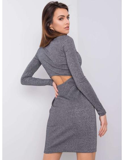 E-shop Dámske šaty s dlhým rukávom Benisha RUE PARIS silver