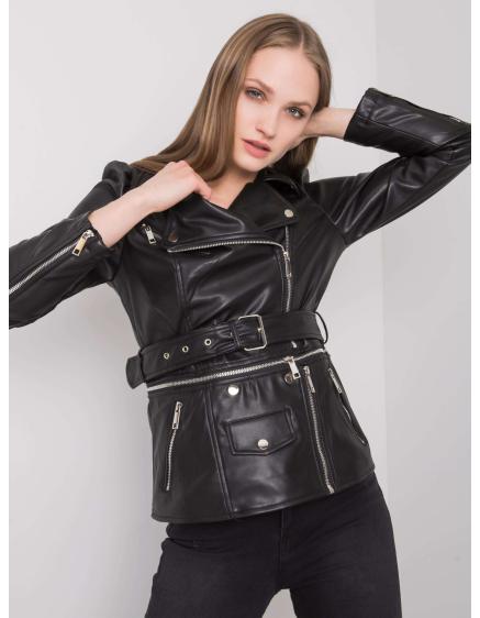 Dámska bunda z umelej kože STEVIE čierna