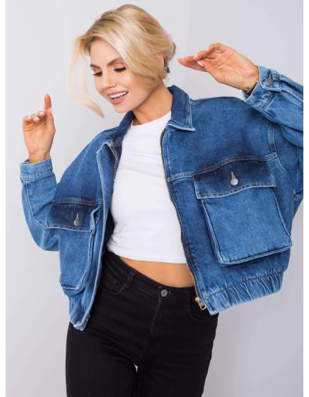 Dámska džínsová bunda na zips Jule RUE PARIS modrá