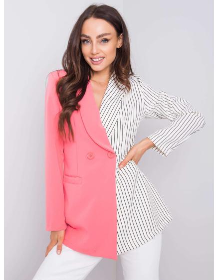 Dámska bunda DIANA biela a koralová