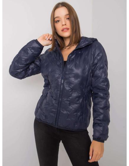 Dámska bunda s kapucňou RASHEEDA tmavomodrá