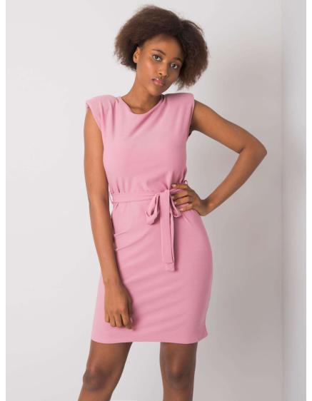 E-shop Dámske šaty s opaskom Dimitra RUE PARIS ružové