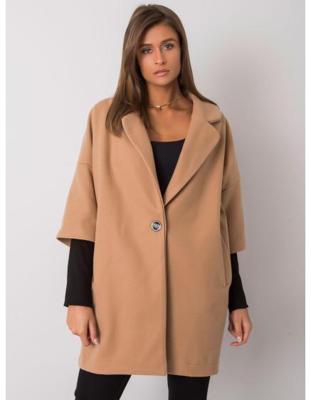 Aliz RUE PARIS Dámsky voľný kabát Caramel