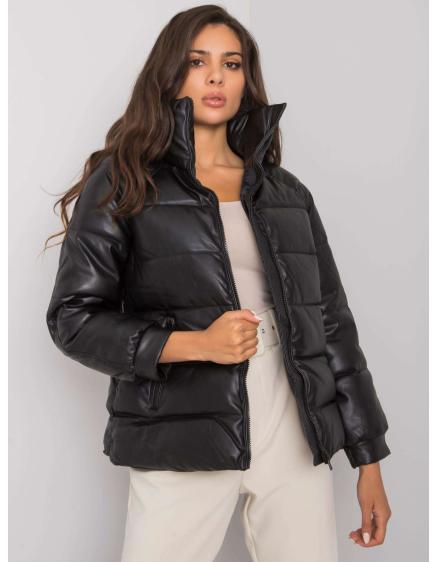 Dámska zimná bunda z ekokože MAXINE čierna