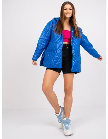 Dámska prechodná bunda s kapucňou Eleanor RUE PARIS tmavomodrá