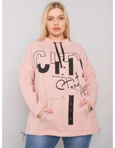 Dámska mikina plus size HACKNEY pink