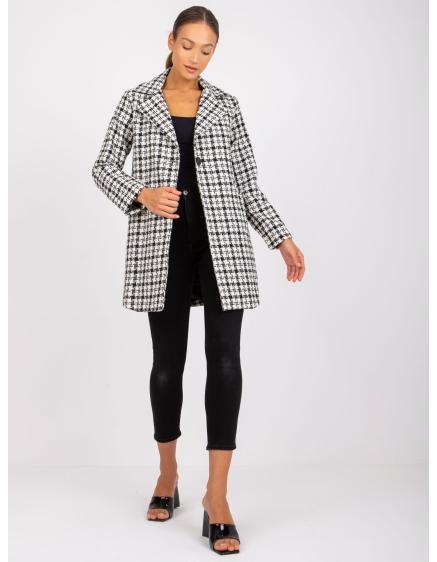 Dámsky kabát s vreckami Jana RUE PARIS biely