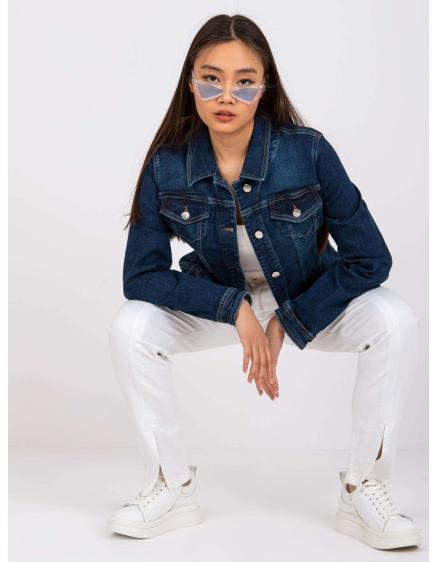 Dámska džínsová bunda Rosalie RUE PARIS tmavomodrá