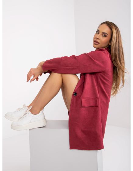 Dámska kožená bunda IRMINA bordová