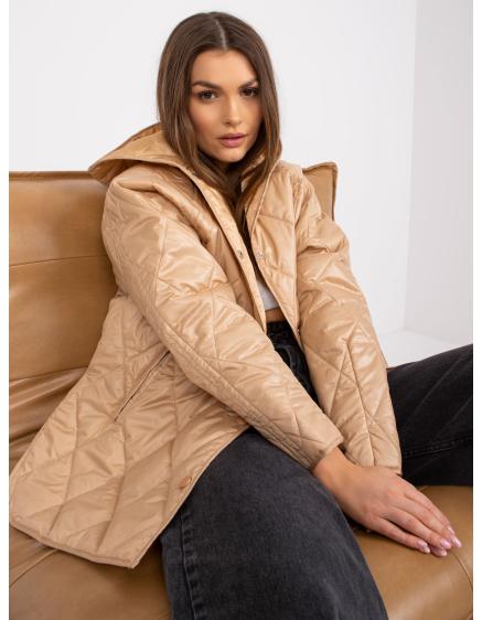 Dámska prechodná bunda s kapucňou Eleanor RUE PARIS béžová