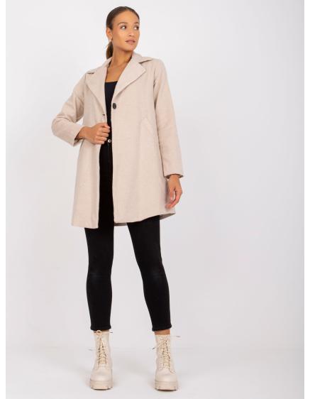 Dámsky kabát s podšívkou Louise RUE PARIS beige