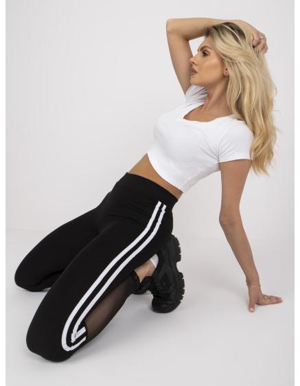 E-shop Dámske legíny s lemovaním PIKKA black