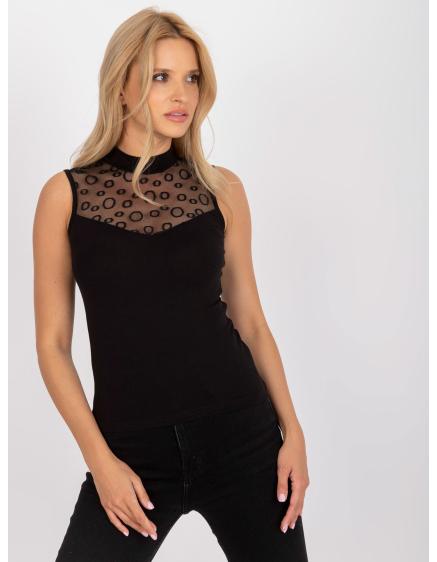 E-shop Dámska blúzka bez rukávov CHANTEL čierna