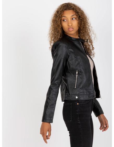 Dámska kožená bunda DRIVE čierna