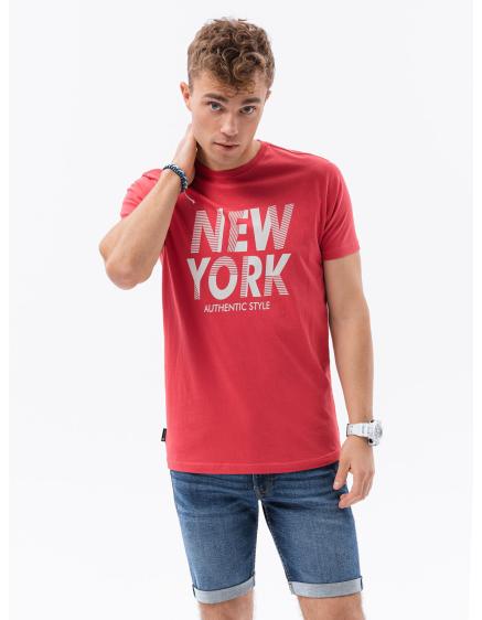 Pánske tričko s potlačou ALICK červená