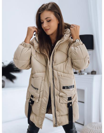 Dámsky kabát/bunda LEAH hnedý