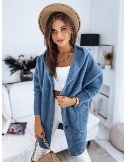 Dámsky kabát z alpaky RITA modrý