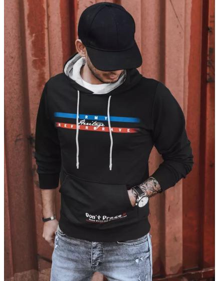 Pánska mikina s potlačou HERITAGE čierna