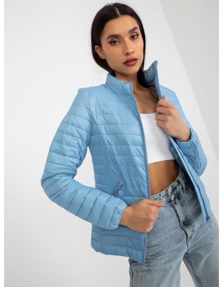 Dámska bunda s vreckami GAYLA svetlo modrá