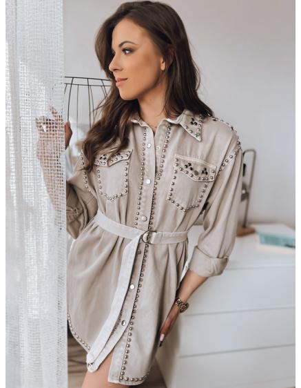 E-shop Džínsové šaty RAFAELA béžové