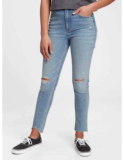 E-shop Teen džínsy sky high rise skinny členkové